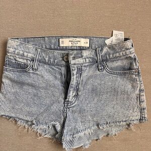 Abercrombie & Fitch Blue Striped Shorts